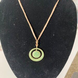 Rawhide Tie Pendant Necklace